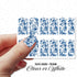 Toile De Jouy Floral Nail Wraps | Water Transfer Nail Decals